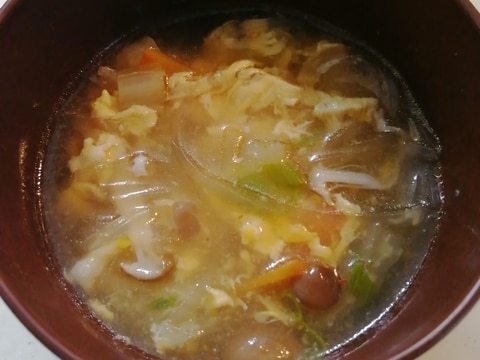 あったかピリ辛中華スープ